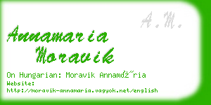 annamaria moravik business card